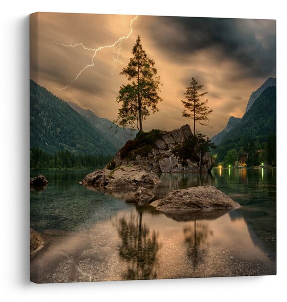 Slika - jezero u planinama (30x30 cm)