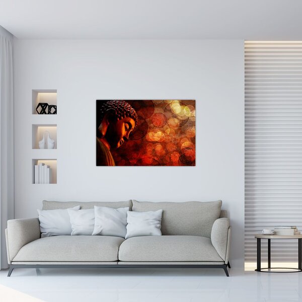 Slika - Buda v rdečih tonih (90x60 cm)