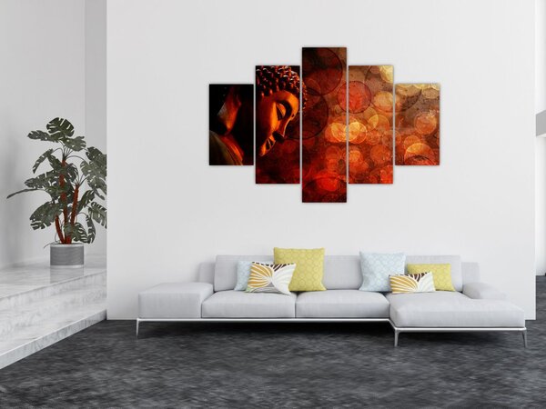 Slika - Buda v rdečih tonih (150x105 cm)