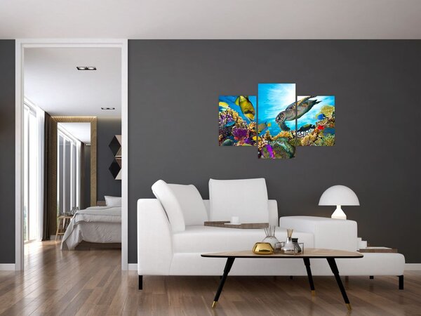 Slika koralnega grebena (90x60 cm)