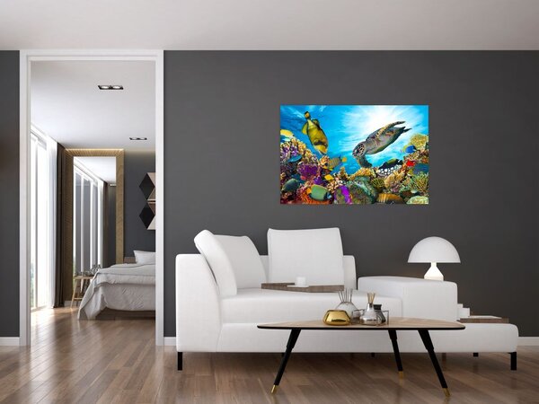 Slika koralnega grebena (90x60 cm)