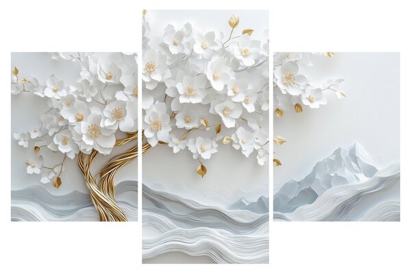 Slika – 3D elegantno drvo života (90x60 cm)