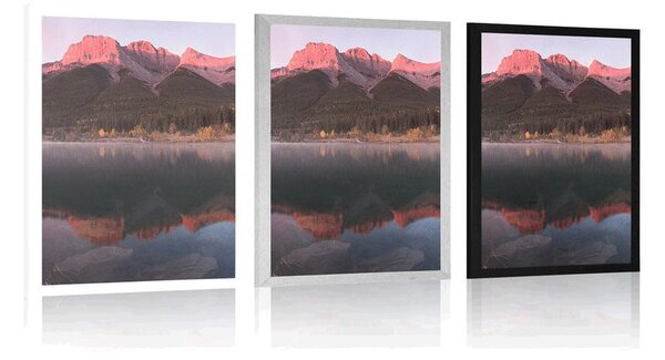 Plakat zalazak sunca iznad Dolomita