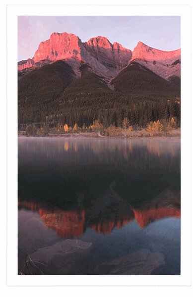 Plakat zalazak sunca iznad Dolomita