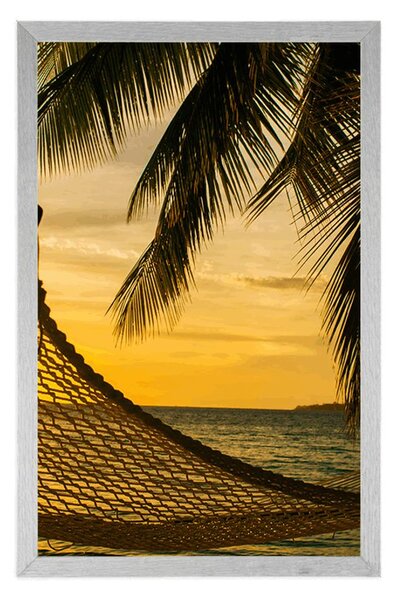 Plakat viseća mreža na plaži
