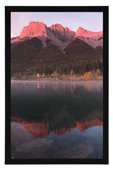 Plakat zalazak sunca iznad Dolomita