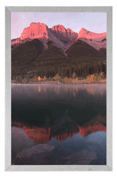 Plakat zalazak sunca iznad Dolomita
