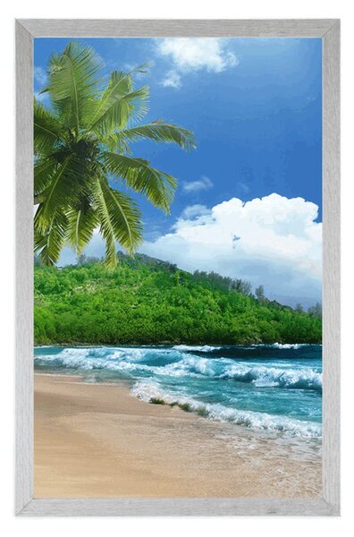 Plakat prekrasna plaža na otoku Sejšeli