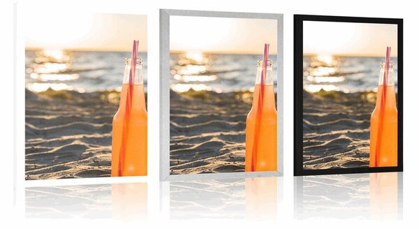 Plakat osvježavajuće piće na plaži