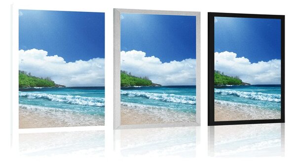 Plakat plaža na otoku Sejšeli