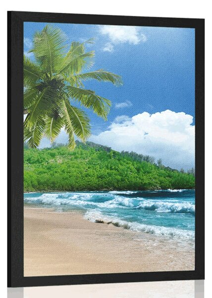 Plakat prekrasna plaža na otoku Sejšeli