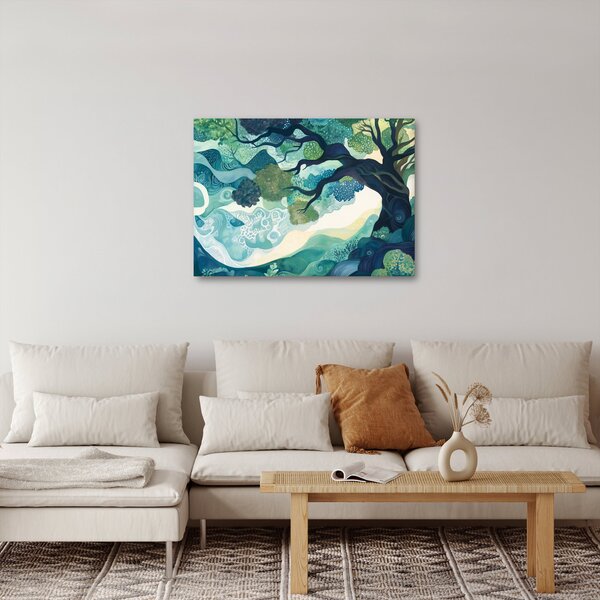 Slika – Zelena krošnja drveta života (70x50 cm)