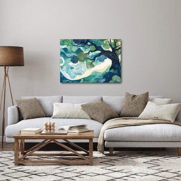 Slika – Zelena krošnja drveta života (70x50 cm)
