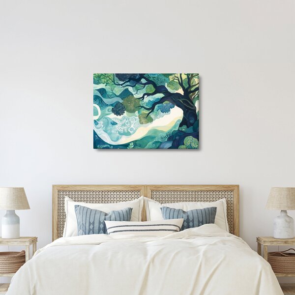 Slika – Zelena krošnja drveta života (70x50 cm)