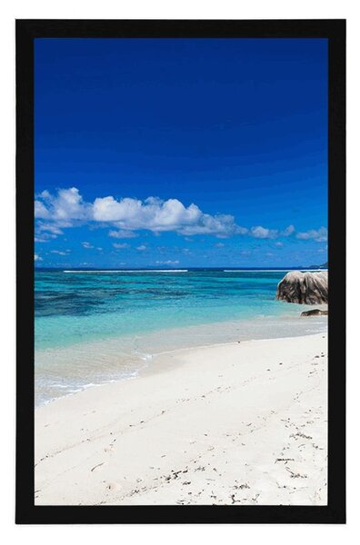 Plakat plaža Anse Source