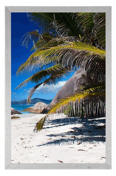 Plakat ljepote plaže Anse Source