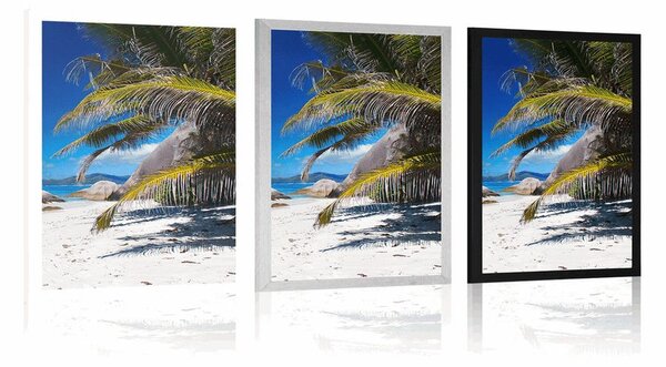 Plakat ljepote plaže Anse Source
