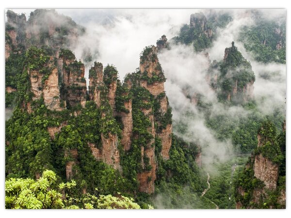 Slika - Nacionalni park Zhangjiajie, Kitajska (70x50 cm)