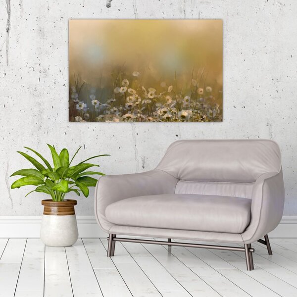 Slika - Oljna slika marjetic (90x60 cm)