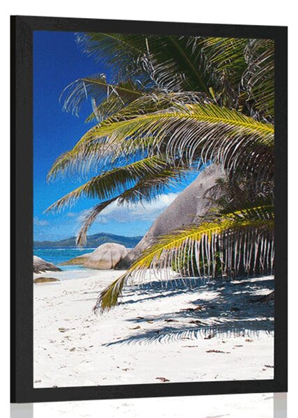 Plakat ljepote plaže Anse Source