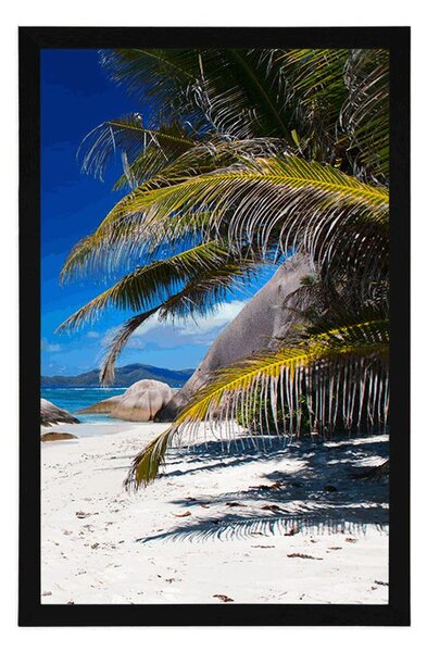 Plakat ljepote plaže Anse Source