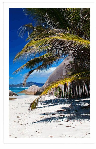 Plakat ljepote plaže Anse Source