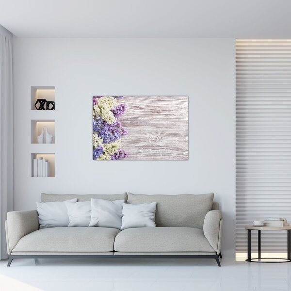 Slikanje lila na lesu (90x60 cm)