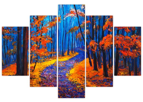 Slika jesenskega gozda (150x105 cm)
