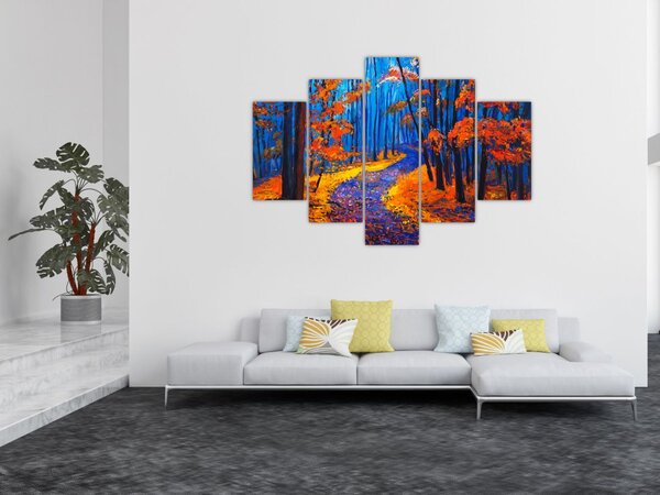 Slika jesenskega gozda (150x105 cm)