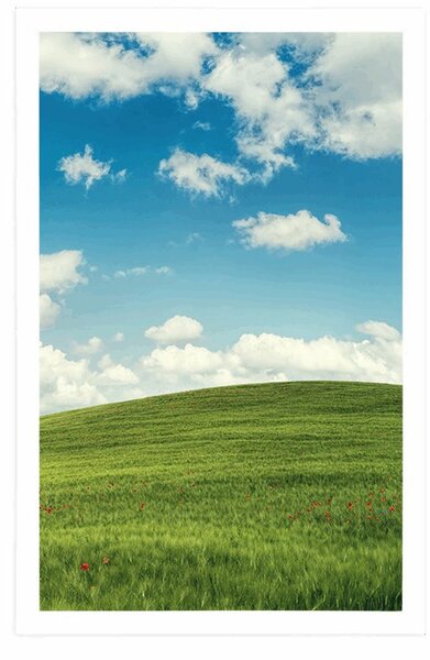 Plakat prekrasni dan na livadi