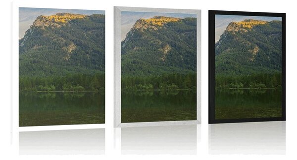 Plakat jezero kraj planine