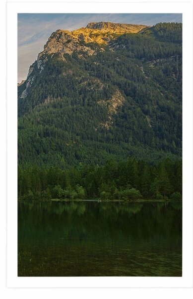 Plakat jezero kraj planine