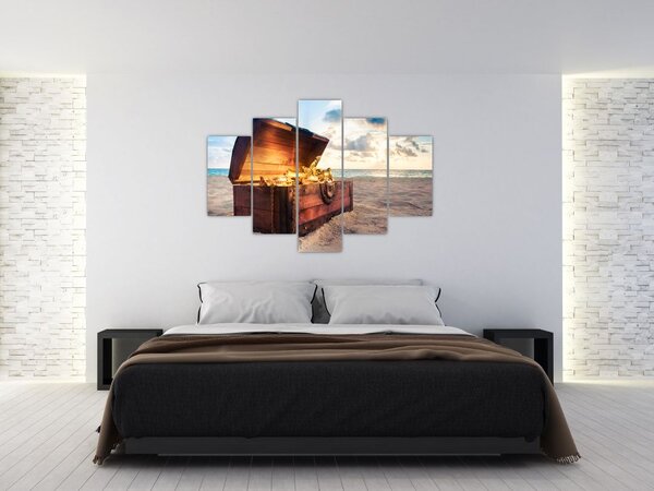 Slika - Zaklad na plaži (150x105 cm)