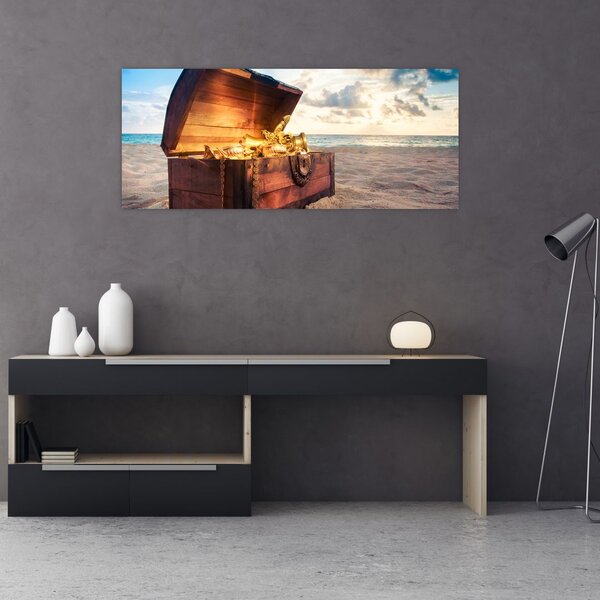 Slika - Zaklad na plaži (120x50 cm)