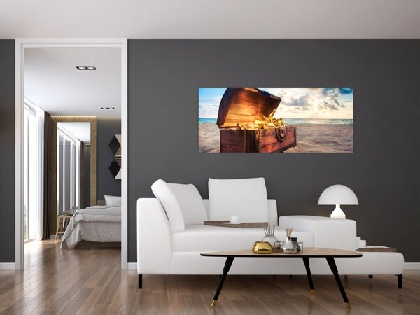 Slika - Zaklad na plaži (120x50 cm)