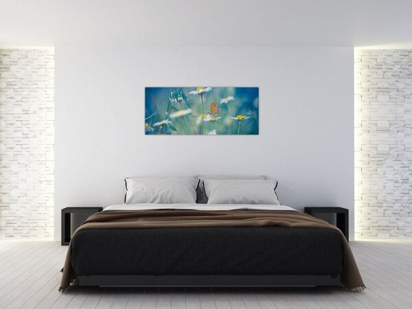 Slika - Metulj na marjetici (120x50 cm)
