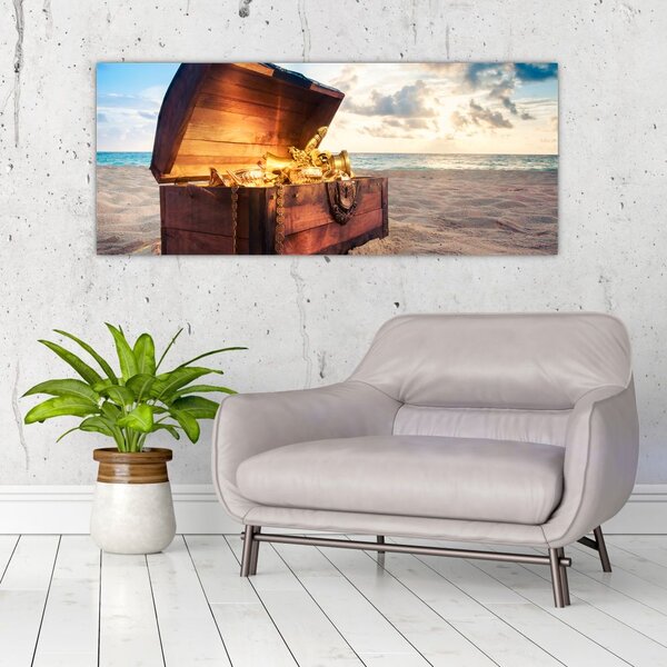 Slika - Zaklad na plaži (120x50 cm)