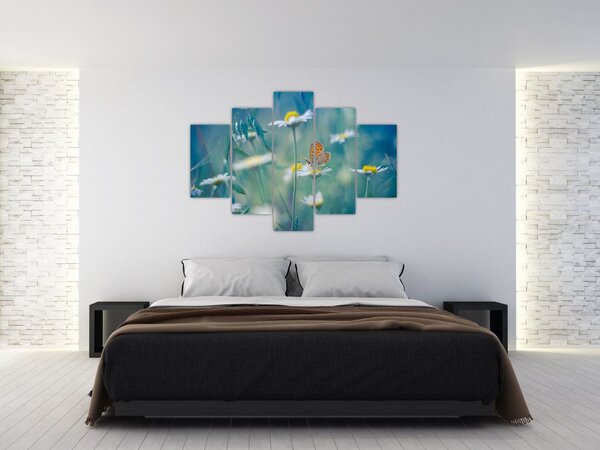 Slika - Metulj na marjetici (150x105 cm)