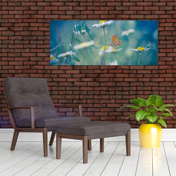 Slika - Metulj na marjetici (120x50 cm)