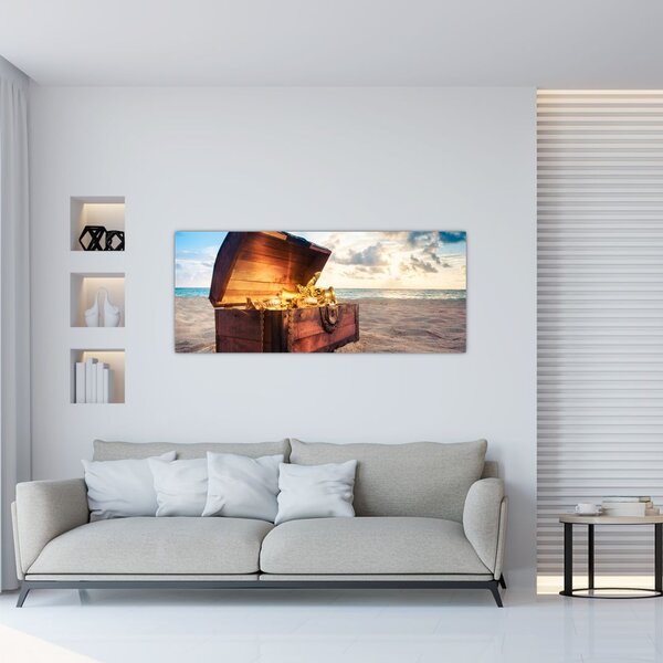 Slika - Zaklad na plaži (120x50 cm)