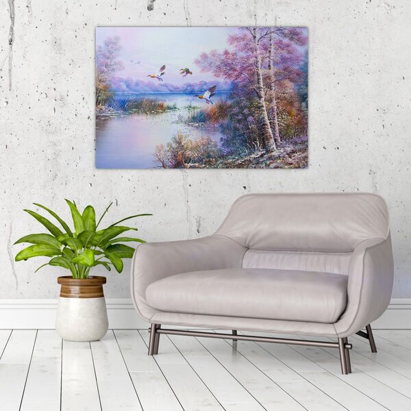 Slika - Jesen prihaja, oljna slika (90x60 cm)