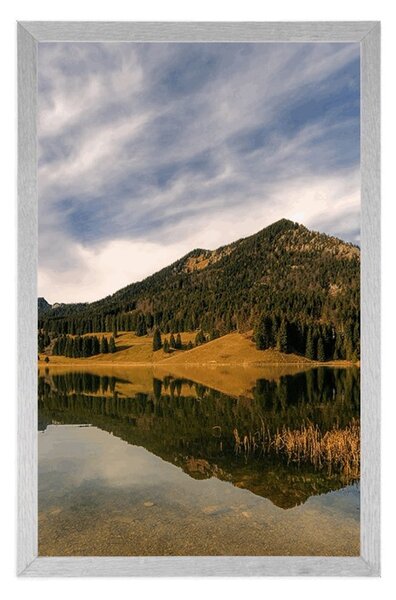 Plakat jezero ispod brda