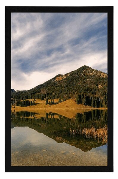 Plakat jezero ispod brda