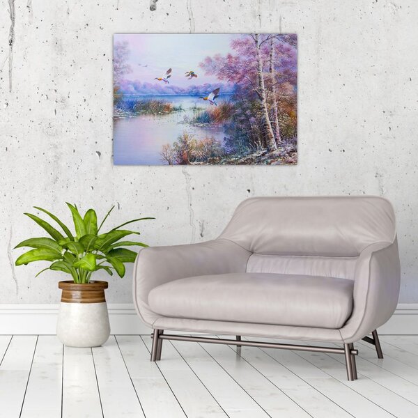 Slika - Jesen prihaja, oljna slika (70x50 cm)