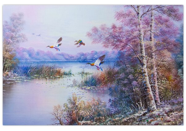 Slika - Jesen prihaja, oljna slika (90x60 cm)