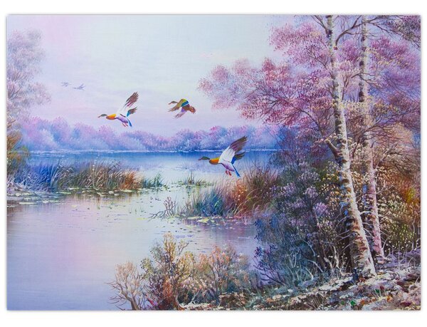 Slika - Jesen prihaja, oljna slika (70x50 cm)