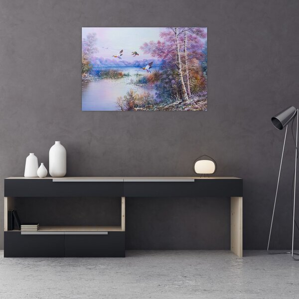 Slika - Jesen prihaja, oljna slika (90x60 cm)