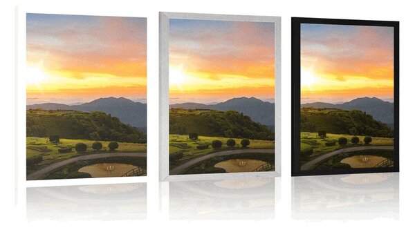 Plakat jutarnji izlazak sunca nad Tajlandom