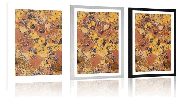 Plakat s paspartuom apstrakcija inspirirana G. Klimtom
