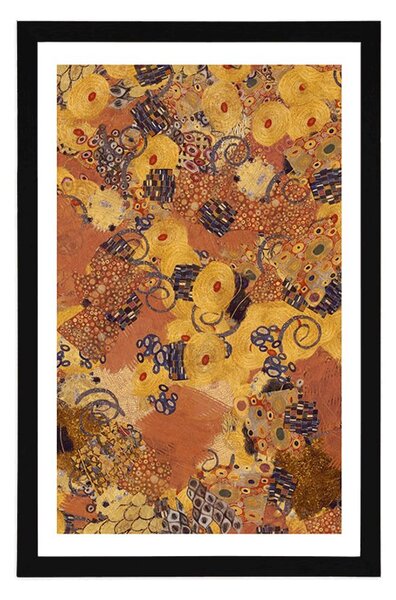 Plakat s paspartuom apstrakcija inspirirana G. Klimtom
